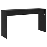 Keyboard Stand Black Oak 120 x 32 x 64 cm Engineered Wood - Rear View