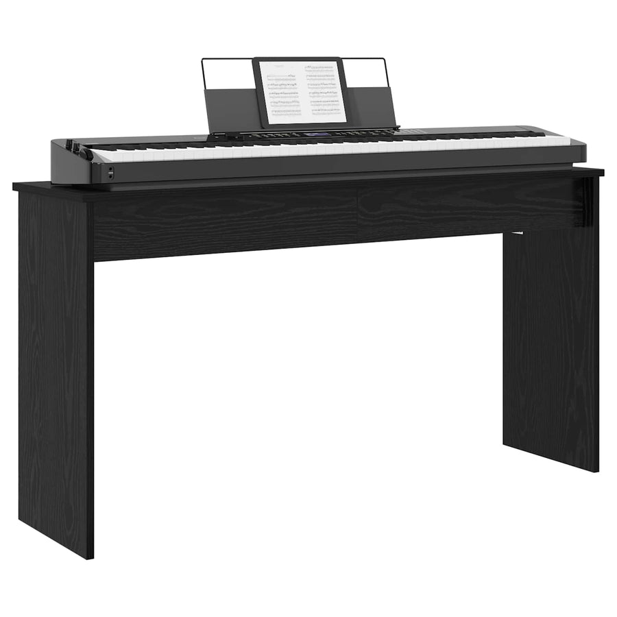 Keyboard Stand Black Oak 120 x 32 x 64 cm Engineered Wood