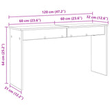 Keyboard Stand Black Oak 120 x 32 x 64 cm Engineered Wood