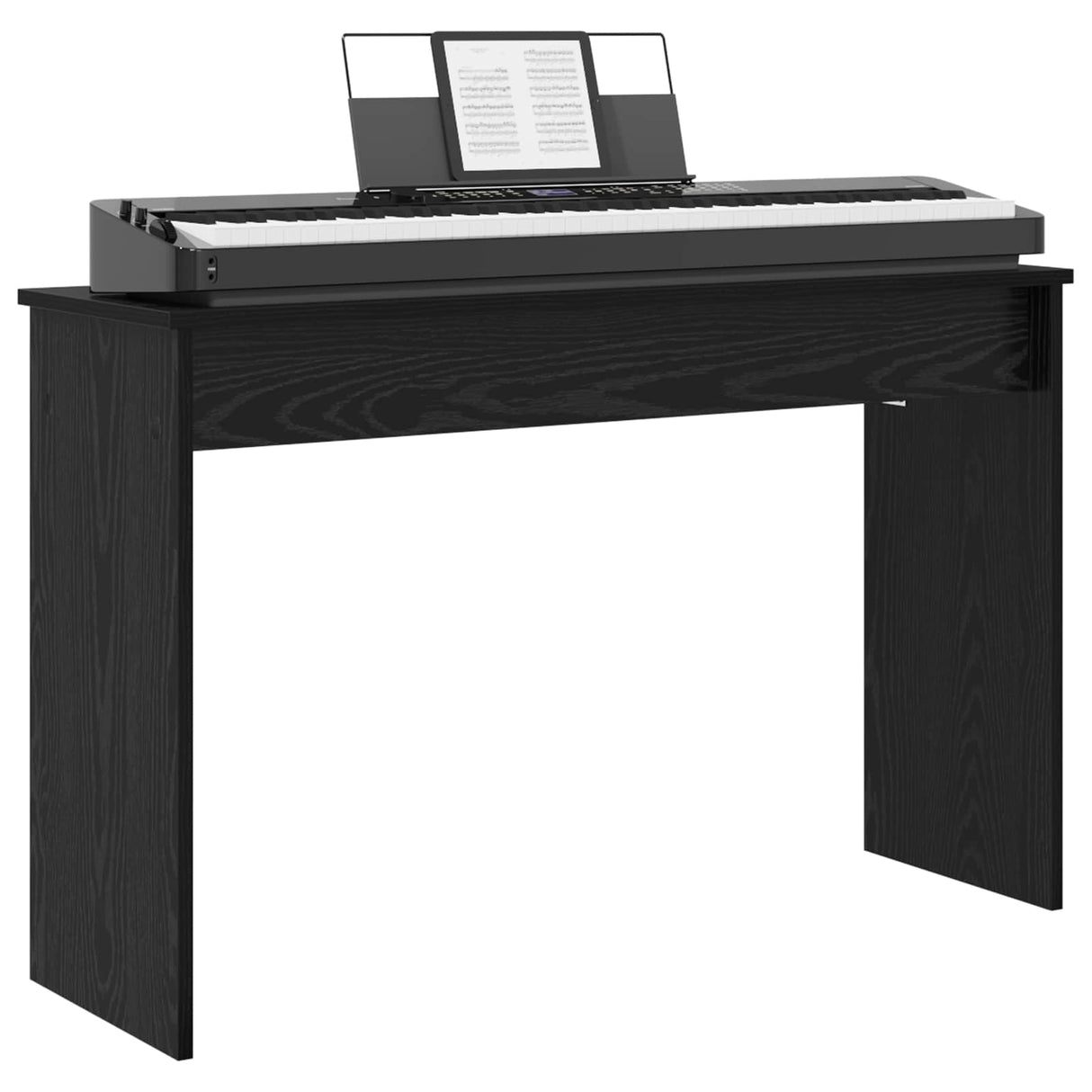 Keyboard Stand Black Oak 100 x 32 x 64 cm Engineered Wood