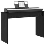 Keyboard Stand Black Oak 100 x 32 x 64 cm Engineered Wood - Side View