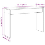 Keyboard Stand Black Oak 100 x 32 x 64 cm Engineered Wood - Extra Image