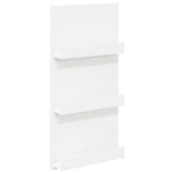 Magazine Rack with Shelf White 51 x 11 x 102 cm Engineered Wood