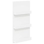 Magazine Rack with Shelf White 51 x 11 x 102 cm Engineered Wood