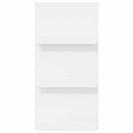 Magazine Rack with Shelf White 51 x 11 x 102 cm Engineered Wood