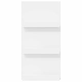 Magazine Rack with Shelf White 51 x 11 x 102 cm Engineered Wood - 45-Degree Angle