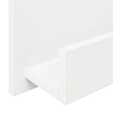 Magazine Rack with Shelf White 43 x 11 x 102 cm Engineered Wood - Low Angle