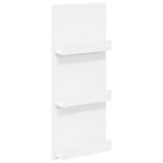 Magazine Rack with Shelf White 43 x 11 x 102 cm Engineered Wood
