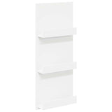 Magazine Rack with Shelf White 43 x 11 x 102 cm Engineered Wood - Front View