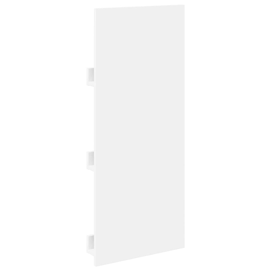 Magazine Rack with Shelf White 43 x 11 x 102 cm Engineered Wood