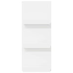Magazine Rack with Shelf White 43 x 11 x 102 cm Engineered Wood