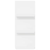Magazine Rack with Shelf White 43 x 11 x 102 cm Engineered Wood - 45-Degree Angle