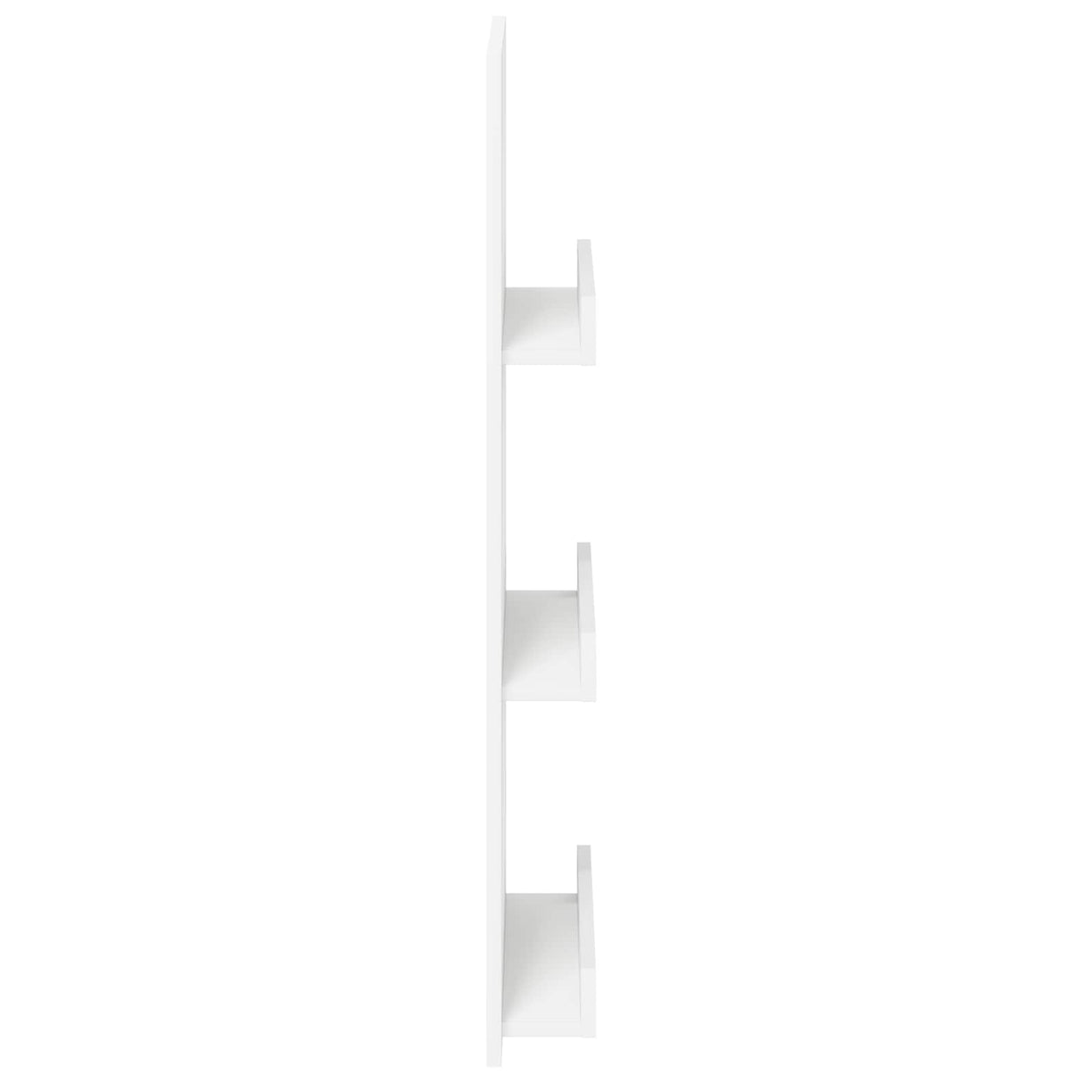 Magazine Rack with Shelf White 43 x 11 x 102 cm Engineered Wood
