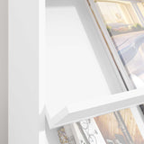 Magazine Rack White 70 x 41 x 156 cm Engineered Wood