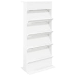 Magazine Rack White 70 x 41 x 156 cm Engineered Wood