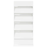 Magazine Rack with Shelf White 70 x 41 x 156 cm Engineered Wood