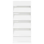 Magazine Rack White 70 x 41 x 156 cm Engineered Wood