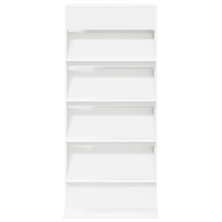 Magazine Rack White 70 x 41 x 156 cm Engineered Wood
