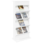 Magazine Rack White 70 x 41 x 156 cm Engineered Wood