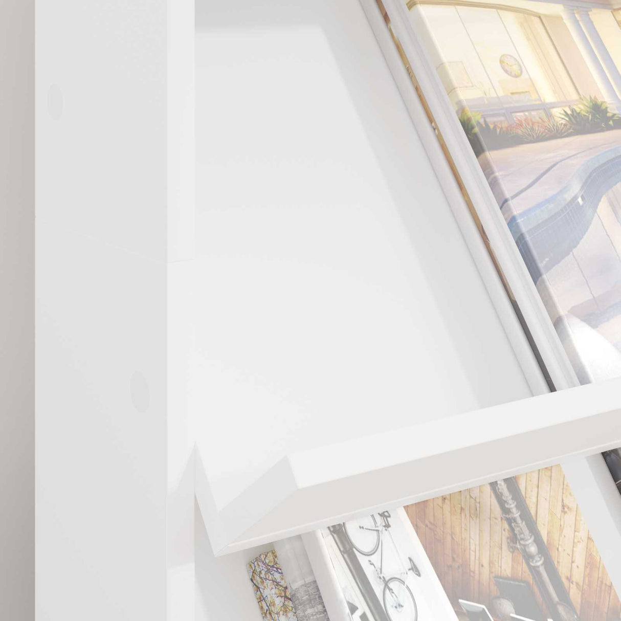 Magazine Rack White 70 x 41 x 126 cm Engineered Wood