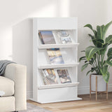 Magazine Rack White 70 x 41 x 126 cm Engineered Wood