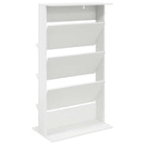 Magazine Rack with Shelf White 70 x 41 x 126 cm Engineered Wood