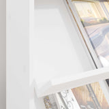 Magazine Rack White 70 x 41 x 96 cm Engineered Wood - Top-Down View