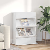 Magazine Rack White 70 x 41 x 96 cm Engineered Wood