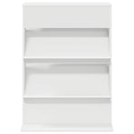 Magazine Rack White 70 x 41 x 96 cm Engineered Wood