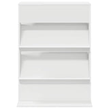 Magazine Rack with Shelf White 70 x 41 x 96 cm Engineered Wood - Top-Down View