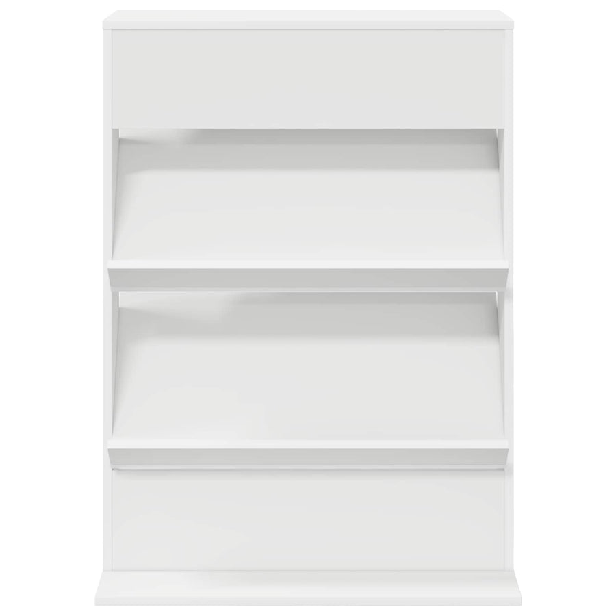 Magazine Rack White 70 x 41 x 96 cm Engineered Wood