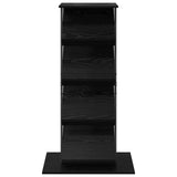 Magazine Rack Black Oak 68 x 40 x 123.5 cm Engineered Wood - Top-Down View