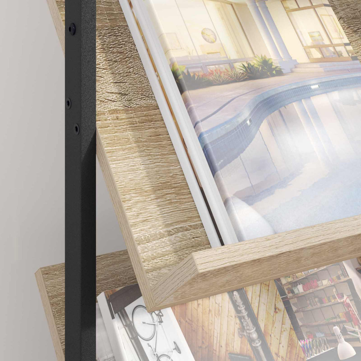 Magazine Rack Sonoma Oak 68 x 40 x 123.5 cm Engineered Wood