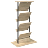 Magazine Rack Sonoma Oak 68 x 40 x 123.5 cm Engineered Wood - Close-Up Angle