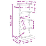 Magazine Rack Sonoma Oak 68 x 40 x 123.5 cm Engineered Wood - Extra Image