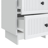 Bedside Cabinet White 43 x 34.5 x 47.5 cm Engineered Wood