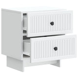 Bedside Cabinet White 43 x 34.5 x 47.5 cm Engineered Wood