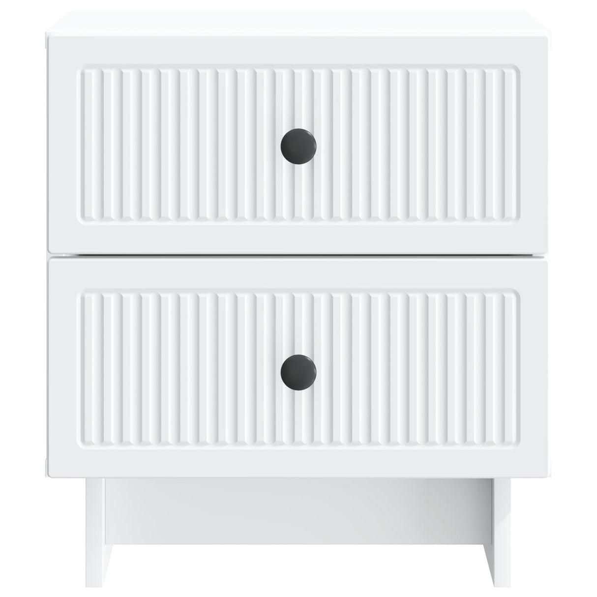 Bedside Cabinet White 43 x 34.5 x 47.5 cm Engineered Wood
