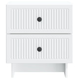 Bedside Cabinet White 43 x 34.5 x 47.5 cm Engineered Wood