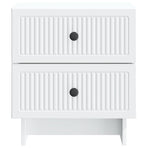 Bedside Cabinet White 43 x 34.5 x 47.5 cm Engineered Wood
