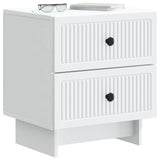 Bedside Cabinet White 43 x 34.5 x 47.5 cm Engineered Wood