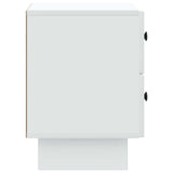Bedside Cabinet White 43 x 34.5 x 47.5 cm Engineered Wood - Rear View