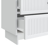 Bedside Cabinet White 62 x 34.5 x 47.5 cm Engineered Wood - Extra Image
