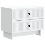 Bedside Cabinet White 62 x 34.5 x 47.5 cm Engineered Wood
