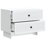 Bedside Cabinet White 62 x 34.5 x 47.5 cm Engineered Wood