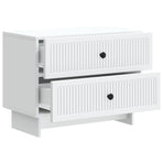 Bedside Cabinet White 62 x 34.5 x 47.5 cm Engineered Wood