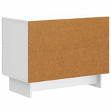 Bedside Cabinet White 62 x 34.5 x 47.5 cm Engineered Wood - Close-Up Angle