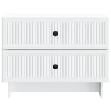 Bedside Cabinet White 62 x 34.5 x 47.5 cm Engineered Wood