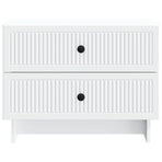 Bedside Cabinet White 62 x 34.5 x 47.5 cm Engineered Wood