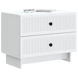 Bedside Cabinet White 62 x 34.5 x 47.5 cm Engineered Wood